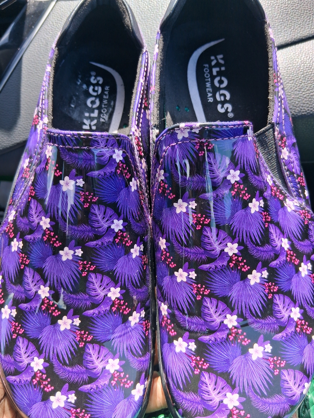 Klogs Women’s Purple Floral Slip-On Clog
